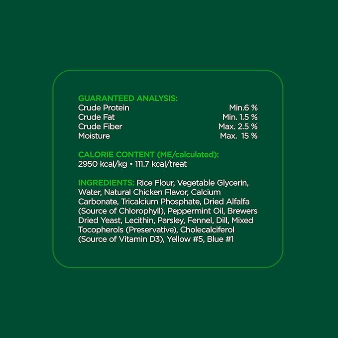 Minties Dental Chews for Dogs, 5 Count, Vet-Recommended Mint-Flavored Treats for Large Dogs Over 50 lbs, Dental Bones Clean Teeth, Fight Bad Breath, and Removes Plaque and Tartar