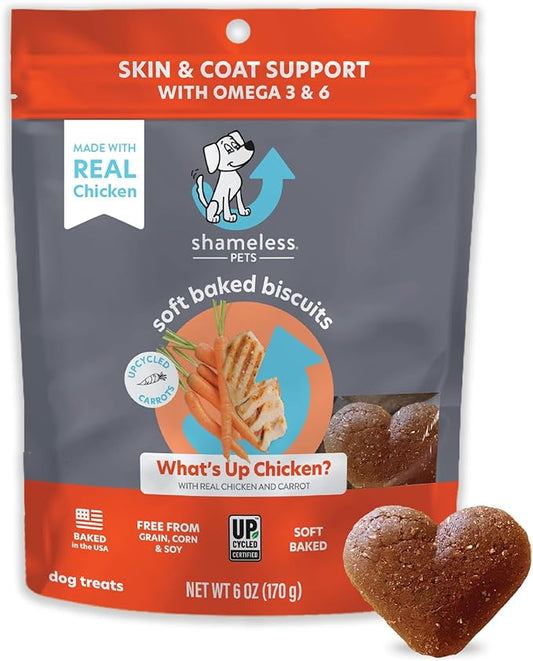 Shameless Pets Soft-Baked Dog Treats - Treats to Help Dog Health and Maintain Healthy Breath, Training Treats for Dogs, Made in The USA - 6 OZ