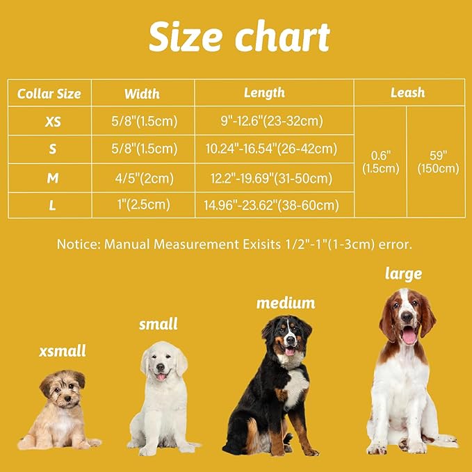 Dog Collar and Leash Set Girls Adjustable Puppy Collars with Floral Bow Tie for Small Medium Large Female Dogs, Solar System, L