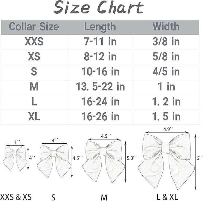 Lionet Paws Spring Dog Collar with Sailor Bow, Soft Comfortable Adjustable Cute Daisy Collar for Puppies and Cats, XXS, Neck 7-11 inches