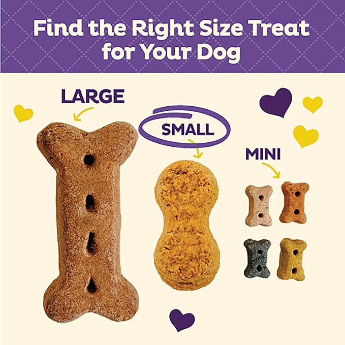 Wellness Old Mother Hubbard P-Nutty Dog Biscuits, Natural, Training Treats, Three Flavors, Small Size, (20 Pound Box)