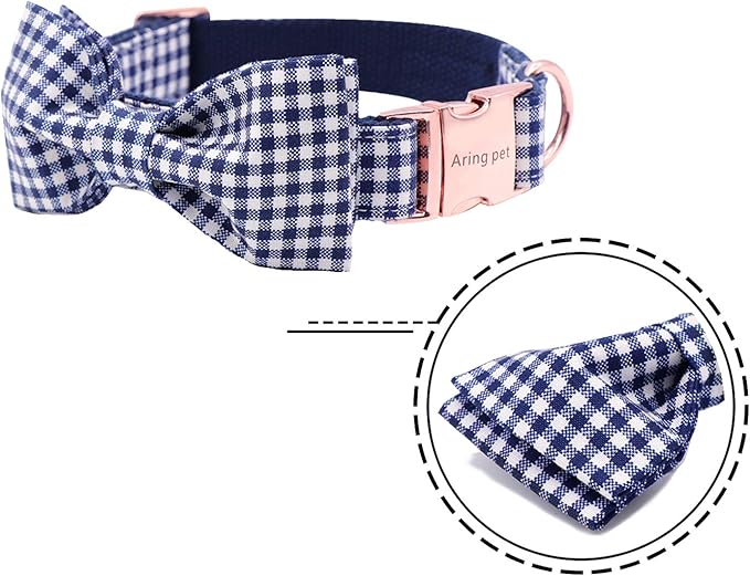 ARING PET Bowtie Dog Collar Adjustable Collars with Bow Tie for Dogs Small Medium Large