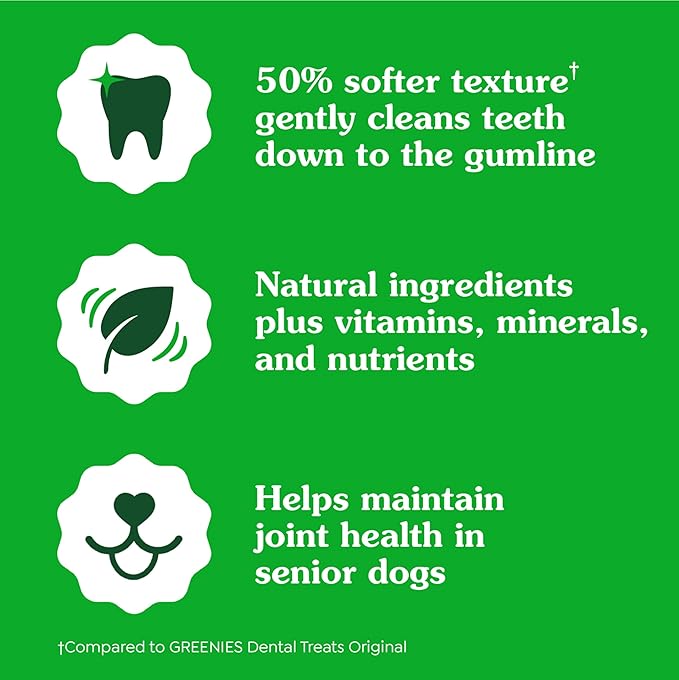 Greenies Aging Care Large Dental Dog Treats, 27 oz. Pack (17 Treats)