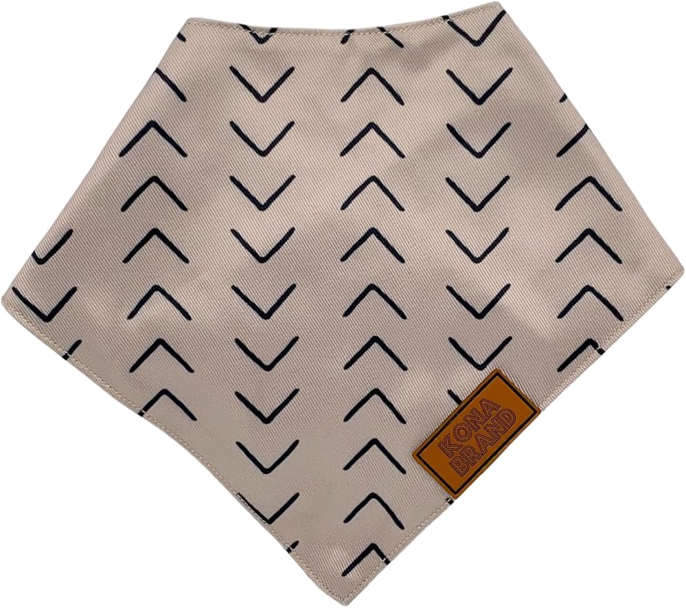 KonaBrandCo- Premium Handmade Dog Bandana | Dual Layered Silky Durable Polyester Fabric | Adjustable Fit Custom Shape- Won't Roll (Large, COOPER)