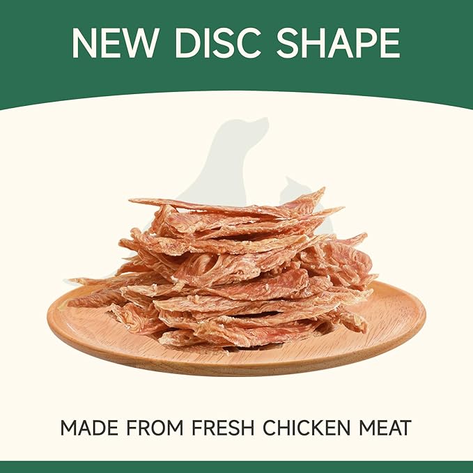 Chicken Jerky Tender Dog Treats, High Protein, Low Fat, 100% Natural Chicken & Grain Free Dog Snacks, Easy to Digest Training Treats, 454g/16 oz. Bag