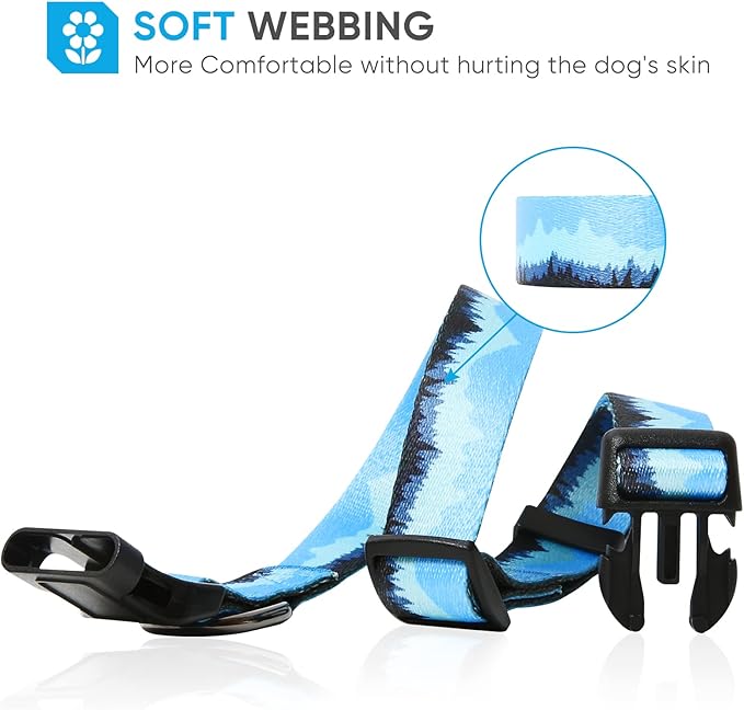 Timos Dog Collar, Adjustable Soft Dog Collar for Small Medium Large Dogs,Patterned Puppy Collars with Quick Release Buckle for Boy and Girl Female Dogs,L Length 15.94''-25.59'