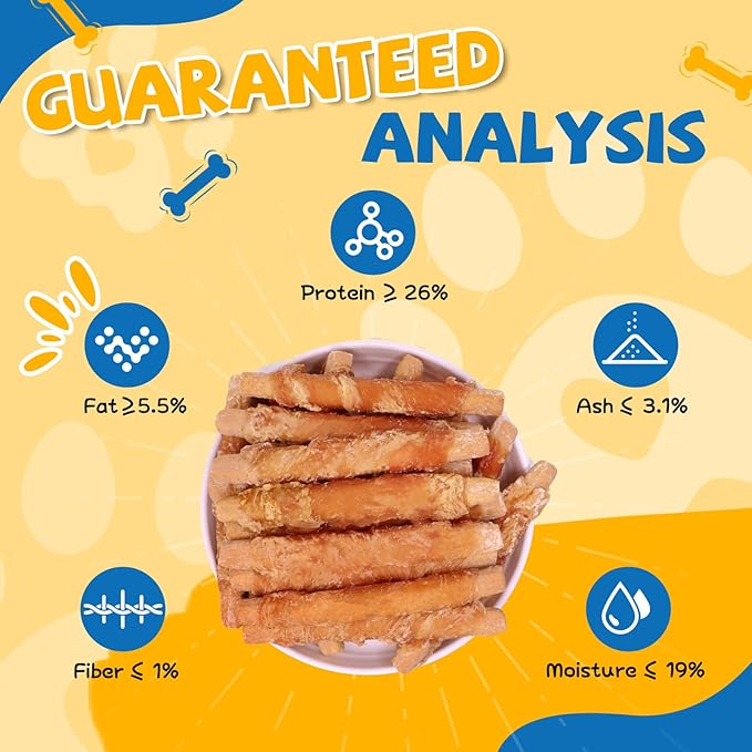 Dog Treats, Chicken Wrapped Oat Biscuits Stick, Dog Chews for Training w/Glucosamine Chondroitin, Rawhide Free