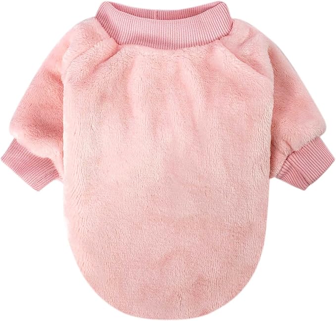 FabriCastle Small Dog Sweaters, 3-Pack Dog Clothes for Small Dogs Girl & Cats, Soft and Warm Pet Coats XXS - XXL, Winter Pet Jackets, Doggy Apparel Costumes Outfits (Pink,Purple,Light Pink, X-Large)