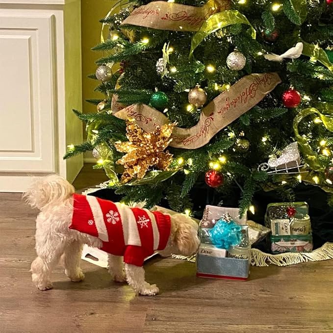 NACOCO Dog Snow Sweaters Snowman Sweaters Xmas Dog Holiday Sweaters New Year Christmas Sweater Pet Clothes for Small Dog and Cat (Snow, M)