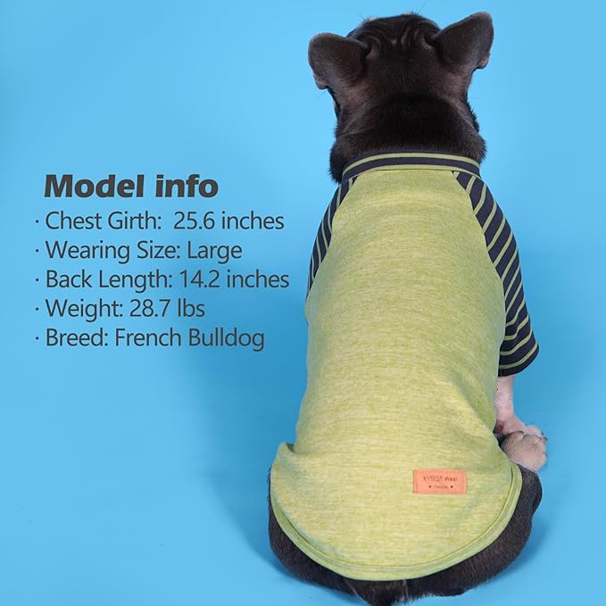 KYEESE 2Pack Lightweight Dog Sweaters Pullover Fleece for Small Dogs Male, Dachshund Clothes, Soft Sweatshirt, Stretchy Comfort Coats