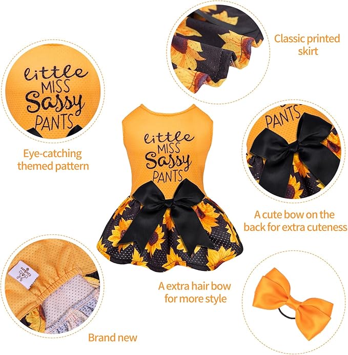 CuteBone Dog Mesh Dress Puppy Sundress Pet Outfit Summer Fashion for Small Dogs Girl Cat Clothes BF32XS-D