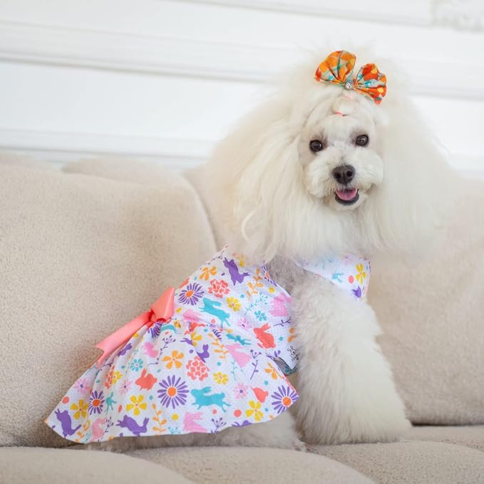 CuteBone Easter Dog Dress Puppy Sundress Pet Outfit Summer Fashion for Small Dogs Girl Cat Clothes BF09S