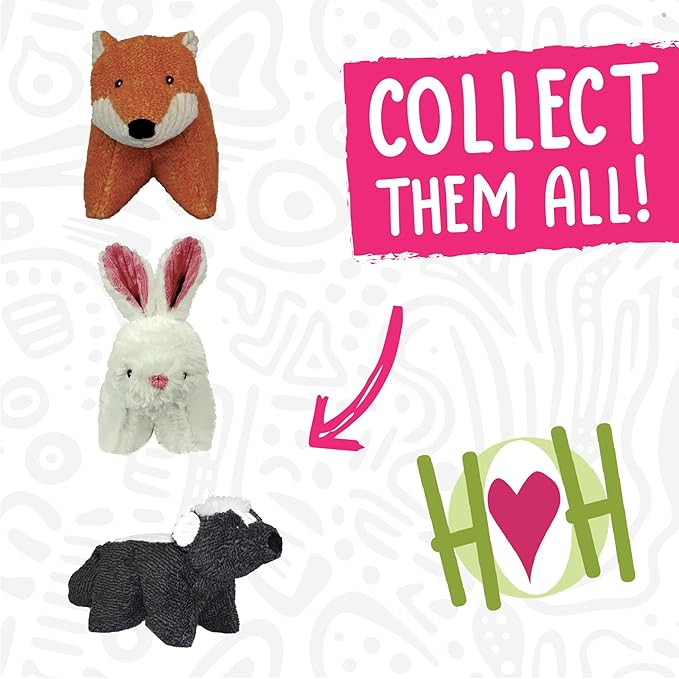 HuggleHounds Plush Dog Toys For Large Dogs & Aggressive Chewers - Squeaky Dog Toy - Soft Extra Durable Stuffed Pet Toy - Fluffy Knotless Puppy Toys - Best For All Breed | Squooshie Bunny