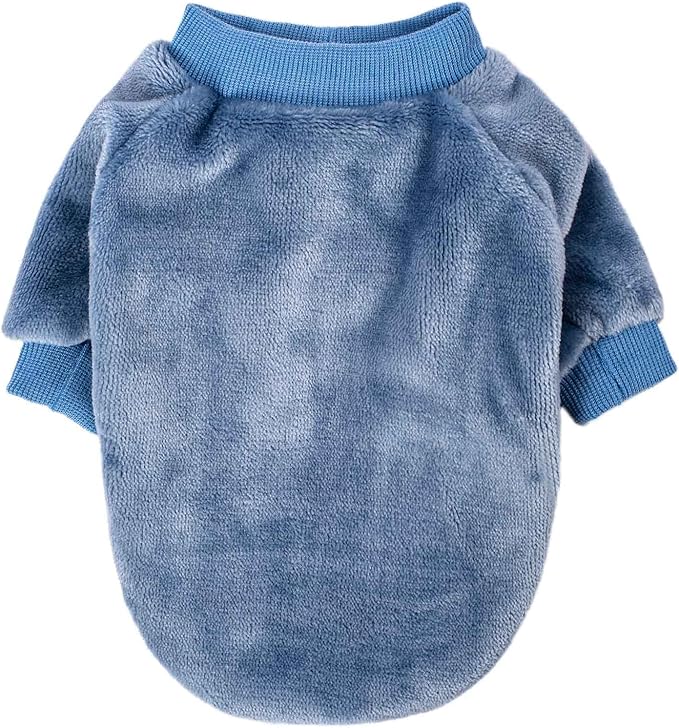 FabriCastle Dog Sweater, 3-Pack Dog & Cat Clothes, Ultra Soft and Warm Pet Jackets XXS XS for Small Dogs Boy & Girl, Winter Pet Apparel Costumes, Puppy Outfits (Grey,Blue,Dark Blue, Small)