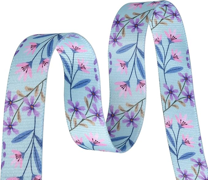 Dog Collar and Leash Set with Bohemia Floral Tribal Geometric Patterns - Soft Ethnic Style Collar Adjustable for Small Medium Large Dogs(Pink + Purple Floral Set,XS)