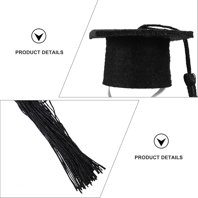 KESYOO 4Pcs Dog Graduation Cap Mini Graduation Cap for Crafts Small Graduation Caps for Decoration Pet Graduation Caps for Holiday Costume Accessory