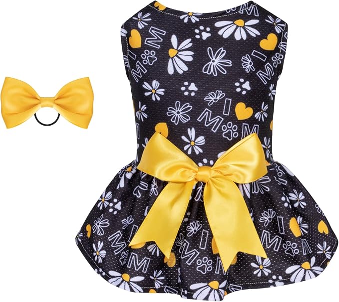 CuteBone Dog Mesh Dress Puppy Sundress Pet Outfit Summer Fashion for Small Dogs Girl Cat Clothes BF13XXS