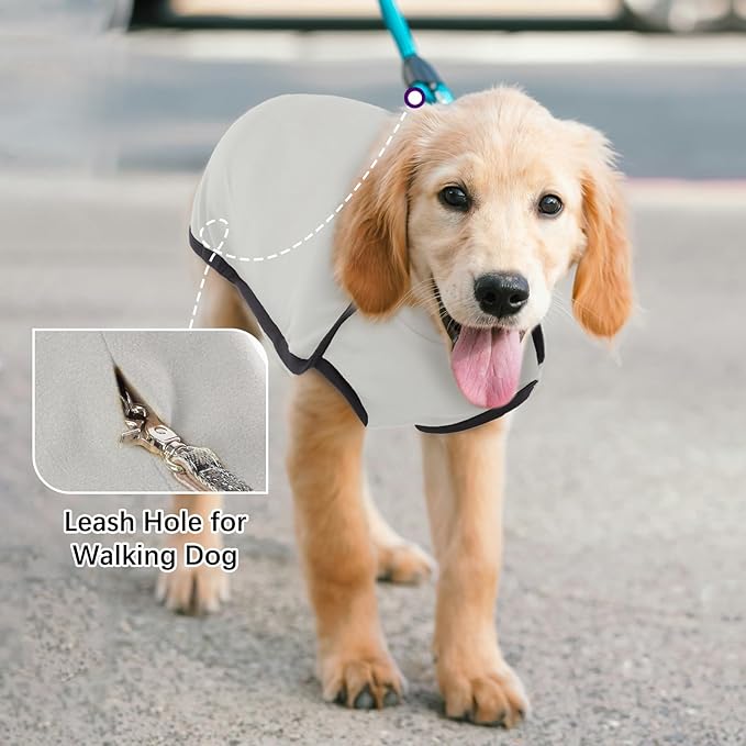 ROZKITCH Dog Winter Coat Soft Pullover Pajamas, Pet Windproof Warm Cold Weather Jacket Vest Cozy Onesie Jumpsuit Apparel Outfit Clothes for Small Medium Large Dogs Walking Sleep Grey S