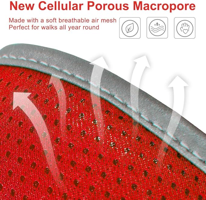 Puppy Harness and Leash Set - Dog Vest Harness for Small Dogs Medium Dogs- Adjustable Reflective Step in Harness for Dogs - Soft Mesh Comfort Fit No Pull No Choke (L, Red)