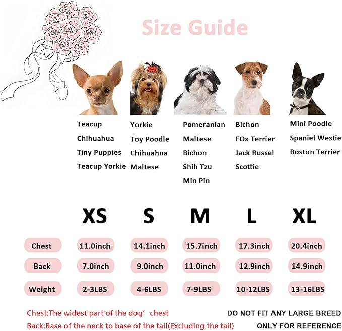 FLAdorepet White Dog Tutu Dress Skirt with Leash Ring,Dog Clothes for Small Dogs Girl,Formal Pet Wedding Attire Dresses, Cat Bridal Outfit Costume (White Bow, X-Small)