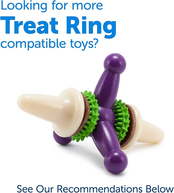 PetSafe Dog Treat Ring Variety Pack for Busy Buddy Toys – 2 Tasty Flavors – 60 Refills –Large