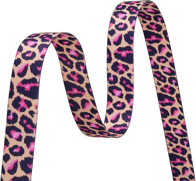 Dog Collar with Bohemia Floral Tribal Geometric Patterns - Soft Ethnic Style Collar Adjustable for Small Medium Large Dogs(Pink Leopard,L)