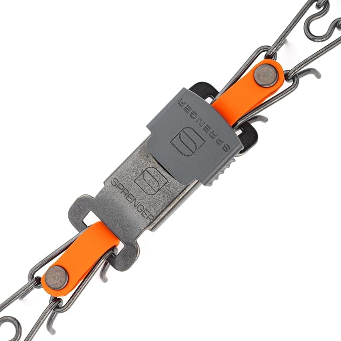Herm Sprenger Black Stainless Steel Dog Collar with Quick Release ClicLock Buckle and Biothane Insert Training Collar Made in Germany (Hunter Orange, 16in x 2.25mm(Neck Size up to 13-14in))