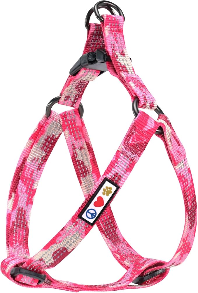 Pawtitas Reflective Step in Dog Harness or Reflective Vest Harness, Comfort Control, Training Walking of Your Puppy/Dog Extra Small Dog Harness XS Pink Dog Harness