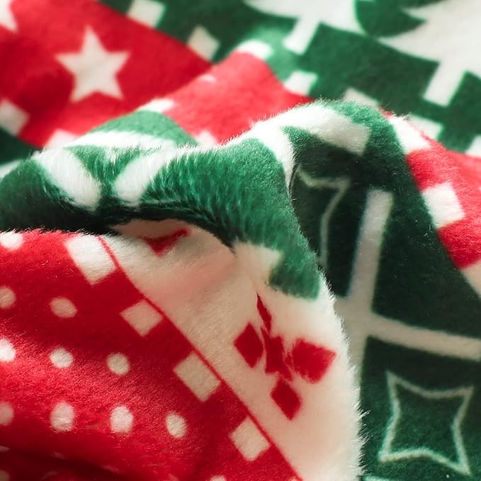 Fitwarm Dog Christmas Outfit, Dog Pajamas, Dog Winter Clothes for Small Dogs Boy Girl, Pet Ugly Sweater, Cat Costume, Red Green, Medium