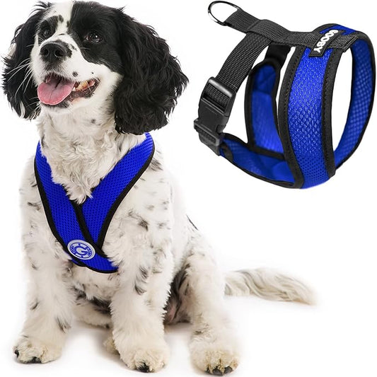Gooby Choke Free Comfort X Soft Harness, Blue, Small