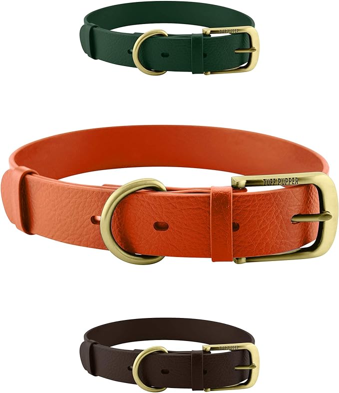 Tuff Pupper Classic Heavy Duty Dog Collar | 10x Stronger Than Leather | 100% Waterproof & Odor Proof Dog Collar | Tough Rust-Proof All Metal Hardware
