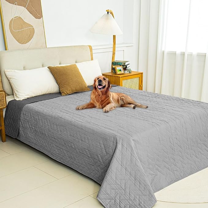 Ameritex 100% Waterproof Dog Bed Blankets Double Sided Dog Couch Cover Knurling Pattern pet Bed Cover Reversible Furniture Couch Sofa Car for Puppy Kids