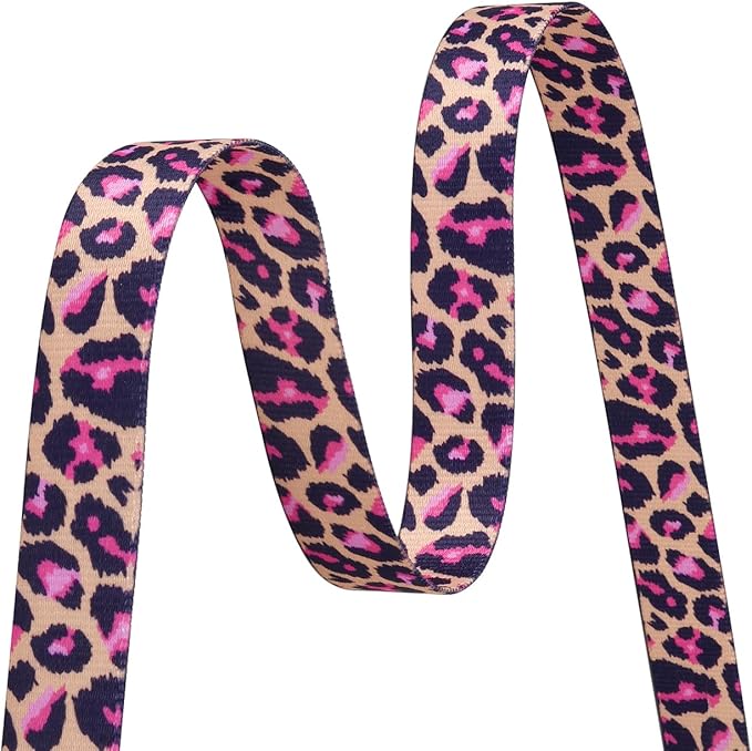 Dog Collar and Leash Set with Bohemia Floral Tribal Geometric Patterns - Soft Ethnic Style Collar Adjustable for Small Medium Large Dogs(Pink Leopard Set,M)