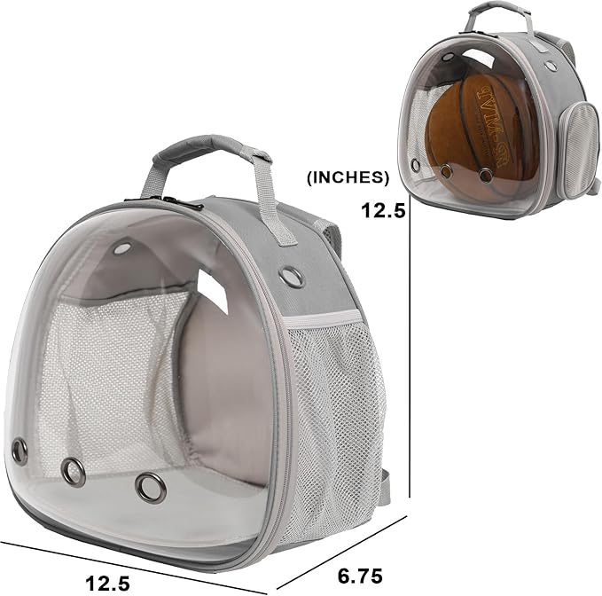 Bearded Dragon Travel Backpack with Harness and Leash Set,Lizard Backpack Travel Carrier,Space Capsule Clear Bubble Window Astronaut Reptile Carrier Backpack for Kids, Airline Approved