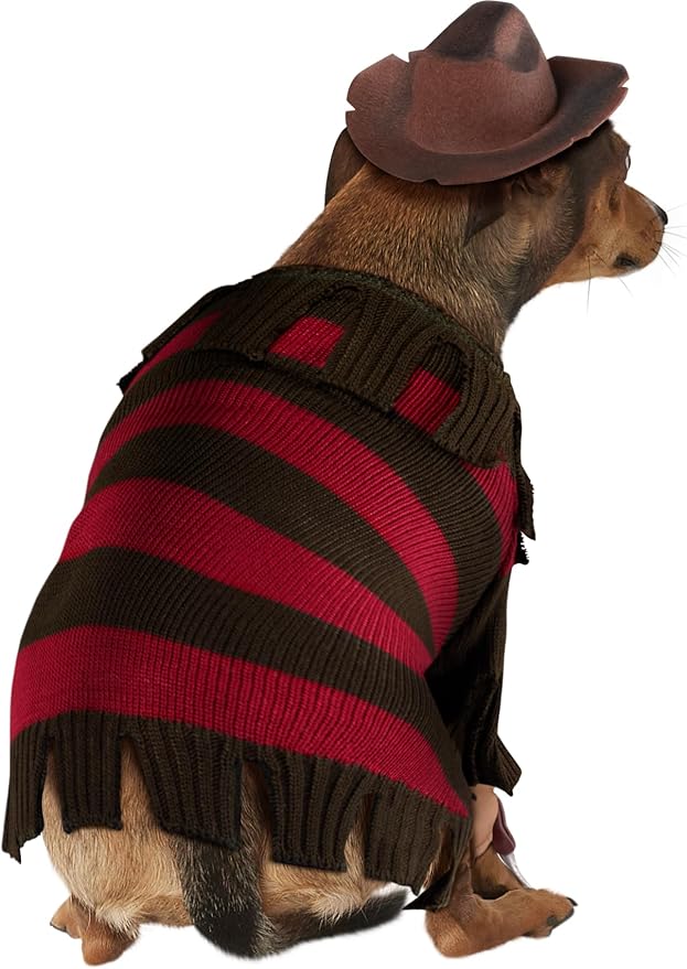 A Nightmare on Elm Street: Freddy Krueger Pet Costume for Dogs or Cats by Rubies, XL