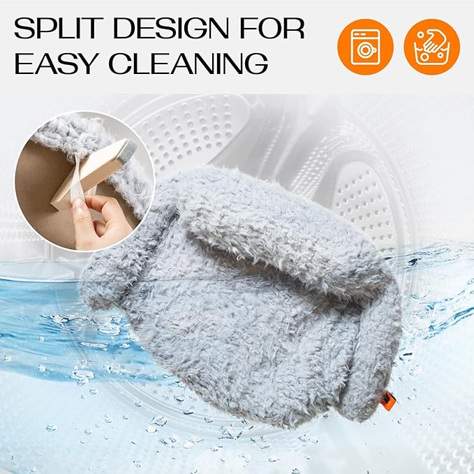 MEWOOFUN Removable Washable Cover Cat Bed - 26"x18.3"x8.5" Elevated Wooden Pet Sofa for Cats & Small to Medium Dogs, Modern Pet Furniture (Grey)