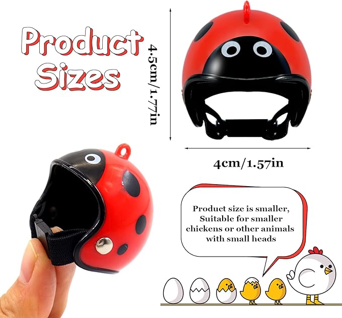 8 Pcs Chicken Helmet Safety Chicken Hats Adjustable Elastic Helmet Hens Helmet Parrot Bird Hat Pet Costumes for Small Pet Chicken Parakeet Pet Supplies
