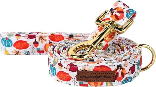 Unique Style Paws Cotton Dog Collar with Bow Halloween Pumpkin Plaid Dog Collar with Bow Tie for Small Medium Large Dogs Pets Gifts