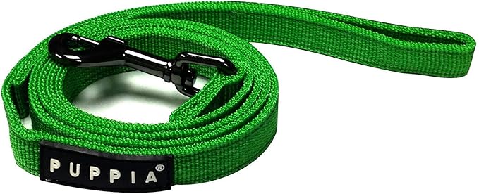 PUPPIA Two Tone Dog Lead Strong Durable Comfortable Grip Walking Training Leash for Small & Medium Dog, Green, Medium