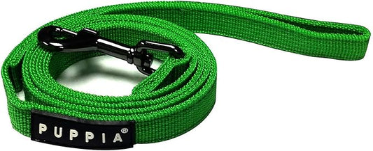 PUPPIA Two Tone Dog Lead Strong Durable Comfortable Grip Walking Training Leash for Small & Medium Dog, Green, Medium