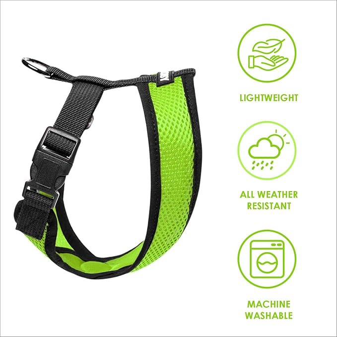 Gooby Comfort X Head In Harness - Green, Large - No Pull Small Dog Harness, Patented Choke-Free X Frame - Perfect on the Go Dog Harness for Medium Dogs No Pull or Small Dogs for Indoor and Outdoor Use