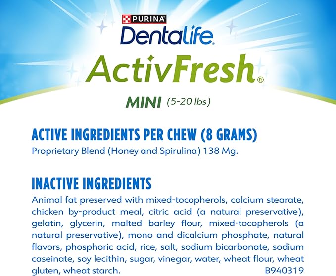 DentaLife ActivFresh Pack of 2 Dog Chews for Small Dogs, Dental Chеws to Freshen Breath, Chicken Flavor, 13.5 oz. each, 45 Chеws each/90 Total Chews - 45 ct. Pouch