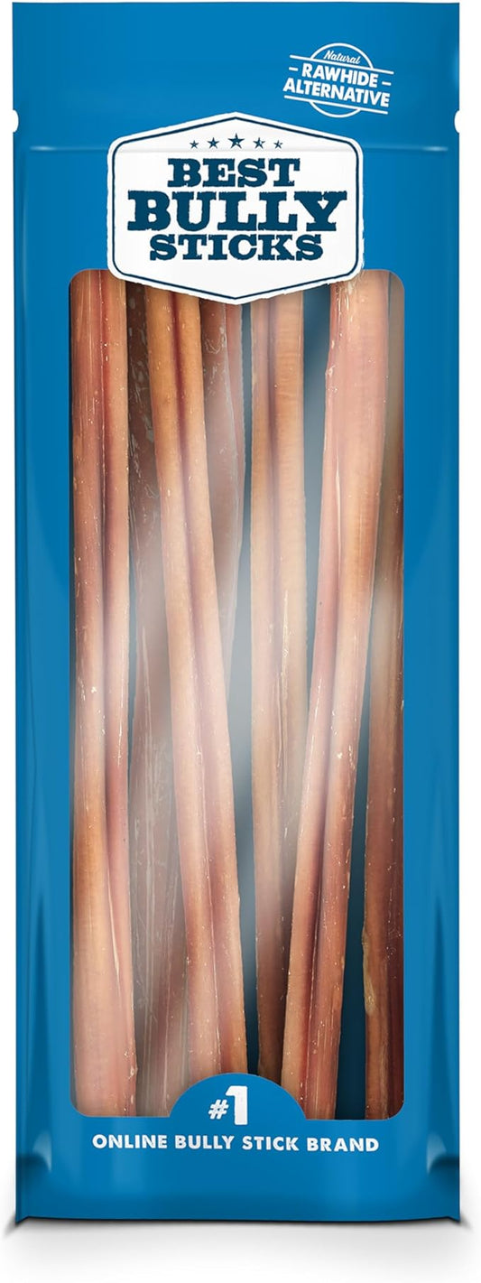 Best Bully Sticks 12 Inch Bully Sticks - 8 oz (Pack of 1) - Natural Grass-Fed, Grain and Rawhide Free, Perfect for Medium or Large Canines