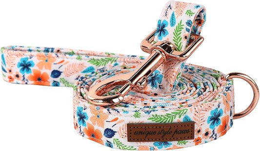 Unique Style Paws Cotton Dog Collar with Bow Floral Plaid Colorful Dog Collar with Bow Tie for Small Medium Large Dogs Pets Gifts