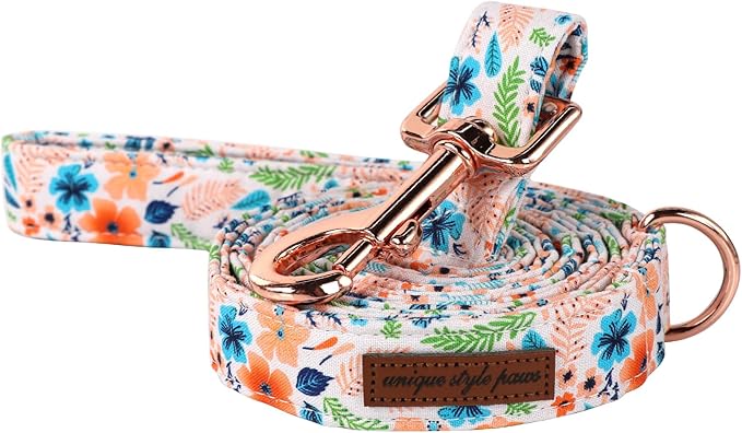 Unique Style Paws Cotton Dog Collar with Bow Floral Plaid Colorful Dog Collar with Bow Tie for Small Medium Large Dogs Pets Gifts