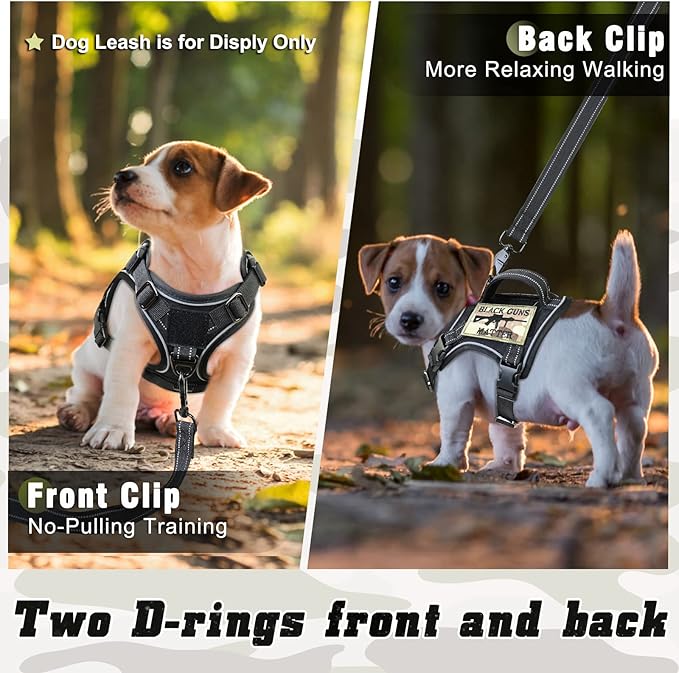Tactical Dog Harness Small, Military K9 Puppy Vest Harness, No Pull Outdoor Training XS Dog Harness with Handle