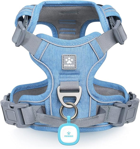 Pawaii Dog Harness for Small Dogs No Pull, No Pull Dog Harness with Pet ID Tag, No Choke Front Clip Harness Dog, Adjustable Soft Padded Pet Vest with Easy Control Handle