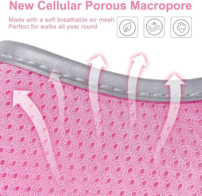 Puppy Harness and Leash Set - Dog Vest Harness for Small Dogs Medium Dogs- Adjustable Reflective Step in Harness for Dogs - Soft Mesh Comfort Fit No Pull No Choke (M, Pink)