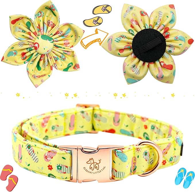 Elegant Little Tail Flower Collar for Small to Large Dogs