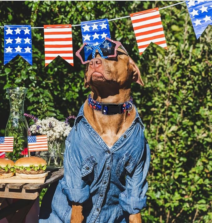 Bubblepup Dog Collar, Adjustable Dog Collar for Small Medium Large Dogs with Soft Cotton & Quick-Release Buckle